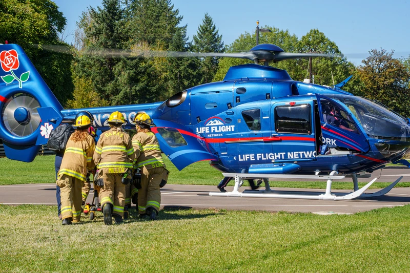 Helic�ptero Airbus H135 de Life Flight Network. Foto: Airbus